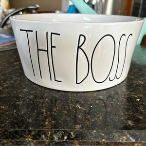 The Boss large Rae Dunn doggie water bowl.
